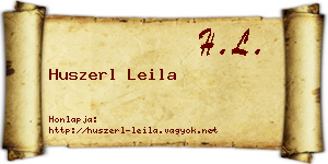 Huszerl Leila névjegykártya